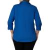 Riders by Lee Indigo Women’s Plus Size Easy Care ¾ Sleeve Woven Shirt(True Blue)