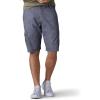 Lee Men’s Big & Tall Performance Cargo Short(Gray Heathered Plaid)