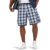Lee Men’s Big and Tall New Belted Wyoming Cargo Short(Blue Plaid)