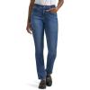 Lee Womens Petite Ultra Lux Comfort with Flex Motion Straight Leg Jean(Cobalt Sheen)