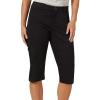Lee Women’s Plus Size Flex Motion Regular Fit 5 Pocket Capri Jean(Black)