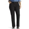 Lee Womens Plus Size Instantly Slims Classic Relaxed Fit Monroe Straight Leg Jean(Black)