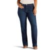 Lee Womens Plus Size Instantly Slims Classic Relaxed Fit Monroe Straight Leg Jean(Ellis)