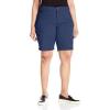 Lee Womens Plus Size Relaxed Fit Avey Knit Waist Cargo Bermuda Short(Night Sky)