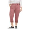 Lee Women’s Plus Size Ultra Lux Comfort with Flex-to-go Cargo Capri Pant(Henna)