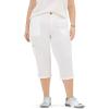 Lee Women’s Plus Size Ultra Lux Comfort with Flex-to-go Cargo Capri Pant(White)