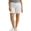 Lee Women’s Plus Size Ultra Lux Comfort with Flex-to-go Utility Bermuda Short(Bright White)