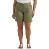 Lee Women’s Plus Size Ultra Lux Comfort with Flex-to-go Utility Bermuda Short(Deep Lichen Green)