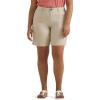Lee Women’s Plus Size Ultra Lux Comfort with Flex-to-go Utility Bermuda Short(Greige)