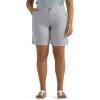 Lee Women’s Plus Size Ultra Lux Comfort with Flex-to-go Utility Bermuda Short(Material Gray)