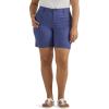 Lee Women’s Plus Size Ultra Lux Comfort with Flex-to-go Utility Bermuda Short(Surf Blue)