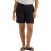 Lee Women’s Plus Size Ultra Lux Comfort with Flex-to-go Utility Bermuda Short(Union-all Black)