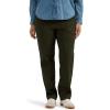Lee Women’s Plus Size Ultra Lux Comfort with Flex-to-go Utility Pant(Dark Olive Night)