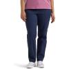 Lee Women’s Plus Size Ultra Lux Comfort with Flex-to-go Utility Pant(Mood Indigo)
