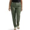 Lee Women’s Plus Size Ultra Lux Comfort with Flex-to-go Utility Pant(Olive Grove)