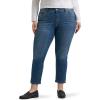 Lee womens Plus Size Legendary 26 Straight Crop Jean(Indigo Quilt)