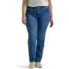 Lee womens Plus Size Ultra Lux Comfort With Flex Motion Straight Leg Jean(Cobalt Sheen)