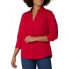 Riders by Lee Indigo Women’s Bella Easy Care Quarter Sleeve Woven Shirt(Classic Red)