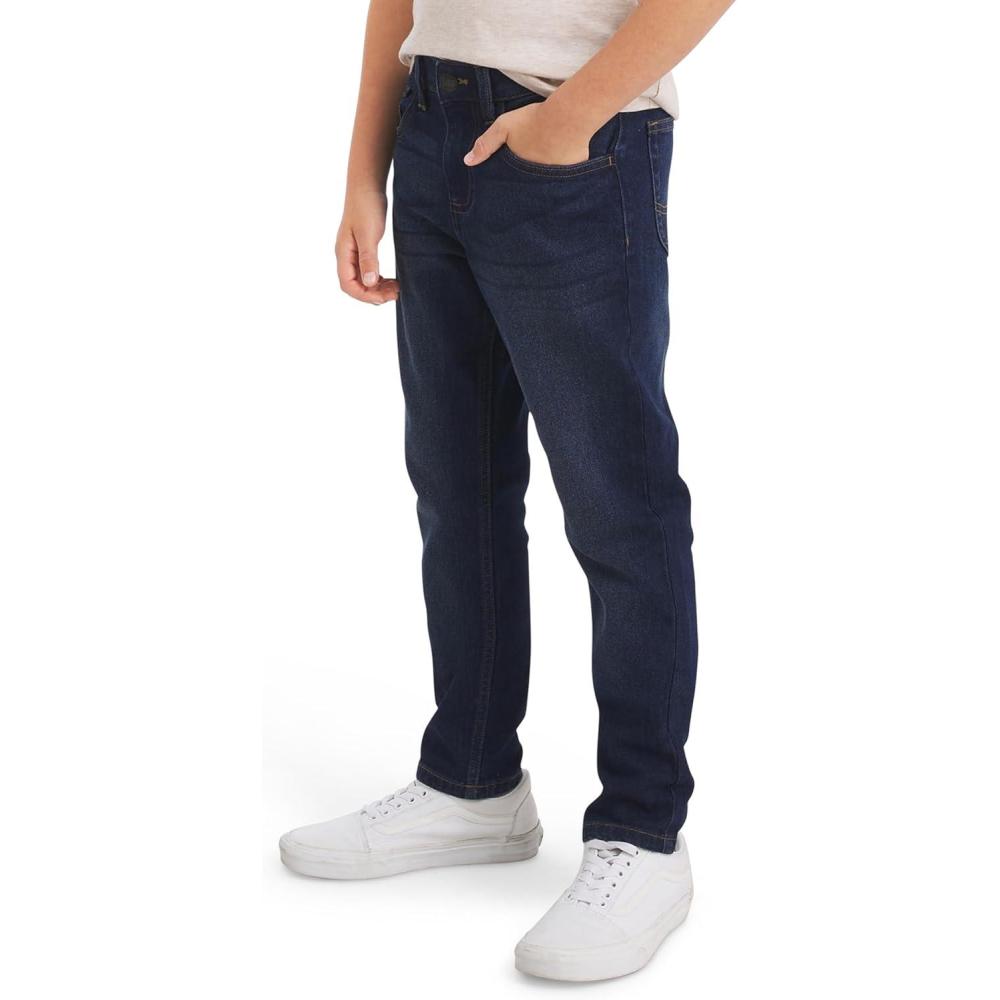 imageLee Boys 5 Pocket Straight Fit Stretch Waist Denim JeansDan Wash