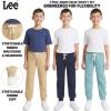 Lee Boys’ 3 Pack Variety Midweight Super Soft Fleece Lined Stretchable Jogger Pants(Khaki Black Blue Set)