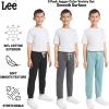 Lee Boys’ 3 Pack Variety Midweight Super Soft Fleece Lined Stretchable Jogger Pants(Teal Grey Black Set)