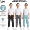 Lee Boys’ 3 Pack Variety Midweight Super Soft Fleece Lined Stretchable Jogger Pants(Teal Grey Black Set)