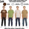 Lee Boys’ 4 Pack Variety Super Soft Stretchable Tee Short Sleeve T-Shirt(Brown Collection Set)