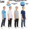Lee Boys’ 4 Pack Variety Super Soft Stretchable Tee Short Sleeve T-Shirt(Light Blue Collection Set)