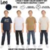 Lee Boys’ 4 Pack Variety Super Soft Stretchable Tee Short Sleeve T-Shirt(Navy Collection Set)