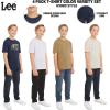 Lee Boys’ 4 Pack Variety Super Soft Stretchable Tee Short Sleeve T-Shirt(Navy Collection Set)
