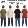 Lee Boys’ 4 Pack Variety Super Soft Stretchable Tee Short Sleeve T-Shirt(Olive Collection Set)