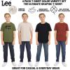 Lee Boys’ 4 Pack Variety Super Soft Stretchable Tee Short Sleeve T-Shirt(Olive Collection Set)