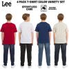 Lee Boys’ 4 Pack Variety Super Soft Stretchable Tee Short Sleeve T-Shirt(Red Collection Set)