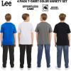 Lee Boys’ 4 Pack Variety Super Soft Stretchable Tee Short Sleeve T-Shirt(Royal Blue Collection Set)
