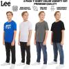 Lee Boys’ 4 Pack Variety Super Soft Stretchable Tee Short Sleeve T-Shirt(Royal Blue Collection Set)