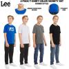 Lee Boys’ 4 Pack Variety Super Soft Stretchable Tee Short Sleeve T-Shirt(Royal Blue Collection Set)