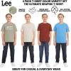 Lee Boys’ 4 Pack Variety Super Soft Stretchable Tee Short Sleeve T-Shirt(Sage Collection Set)