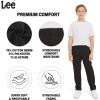 Lee Boys’ 5 Pocket Straight Fit Stretch Waist Denim Jeans(Black)