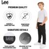 Lee Boys’ 5 Pocket Straight Fit Stretch Waist Denim Jeans(Black)
