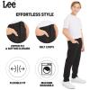 Lee Boys’ 5 Pocket Straight Fit Stretch Waist Denim Jeans(Black)