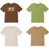 Lee Boys’ 4 Pack Variety Super Soft Stretchable Tee Short Sleeve T-Shirt(Brown Collection Set)