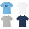 Lee Boys’ 4 Pack Variety Super Soft Stretchable Tee Short Sleeve T-Shirt(Light Blue Collection Set)